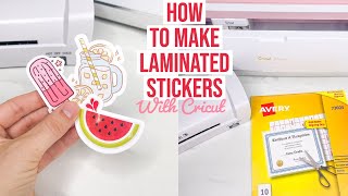 HOW TO LAMINATE STICKERS WITH CRICUT [upl. by Karoline]