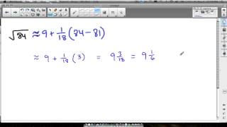 Linear Approximation Square Root Example [upl. by Cohn]