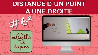 Mesurer la distance dun point à une droite  Sixième [upl. by Gnem800]