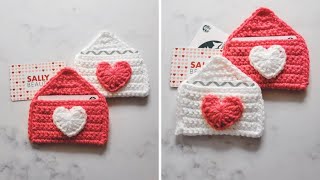 Heart Envelope  Crochet Pattern Valentines Day Crochet Gift  Gift Card Holder [upl. by Drageruaeb]