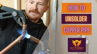 How To DESOLDER Copper Pipe and RESOLDER Copper Fittings [upl. by Nelyaw128]