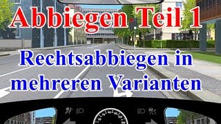 Abbiegen Teil1  Rechtsabbiegen Ampel VorfahrtstrZone 30 Fahrstunde  Prüfungsfahrt [upl. by Chrisman]