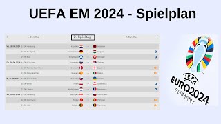 UEFA EM 2024  Spielplan [upl. by Ayekin935]