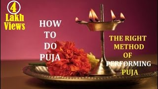 HOW TO DO PUJA AT HOME DAILY  Steps of a Puja  Pooja Vidhi [upl. by Haila]