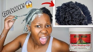 I TRIED BENTONITE CLAY MY ON 4C NATURAL HAIR AZTEC HEALING CLAY [upl. by Janek250]