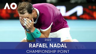 RecordBreaker Rafael Nadal Championship Point  Australian Open 2022 [upl. by Iznik]