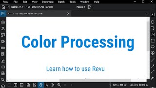 Bluebeam Revu Color Processing [upl. by Ilahtan61]