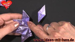 Ideen mit Herz  Origami Stern  Zierstern [upl. by Dyob257]