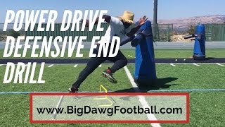 POWER DRIVE  Defensive End Drill 1  American Football Drills [upl. by Dlabihcra504]