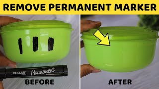 Simple 3 Ways to Remove Permanent Marker Sharpie from Plastic [upl. by Aerdua]