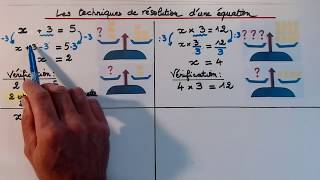 Cours Méthode de résolution dune équation Balance Roberval [upl. by Koy]