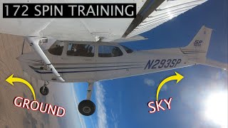 Spin Recovery Training in a Cessna 172 [upl. by Phillip778]