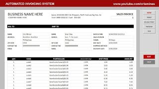 Excel Automated Invoice Generator FREE DOWNLOAD [upl. by Jepum592]