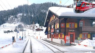 ★ 4K 🇨🇭Chur  Arosa cab ride Switzerland 022021 [upl. by Harland]