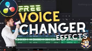 4 FREE Funny VOICE CHANGER effects in Davinci Resolve  Tutorial [upl. by Amees]