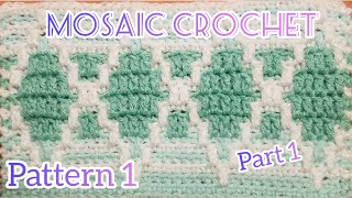 Mosaic Crochet Along CAL Pattern 1  Part 1  Beginner Friendly Crochet Week 1 [upl. by Attesor]