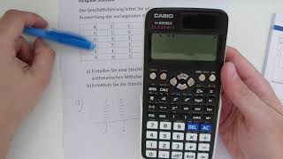 Standardabweichung Mittelwert  Statistik  Casio Fx991DE X  Dave Seller [upl. by Marl]