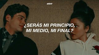 canción de lara jean y peter kavinsky  Leah Nobel  Beginning Middle End Letra en Español [upl. by Thin]