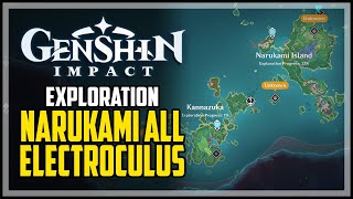 Narukami Island All Electroculus Locations Genshin Impact [upl. by Gilli]