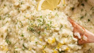 Creamy Lemon Herb Baked Risotto  NO STIR NO SAUTE [upl. by Ralaigh]