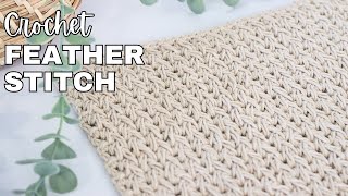 CROCHET FEATHERED STITCH  FEATHER STITCH  Bella Coco Crochet [upl. by Odyssey]