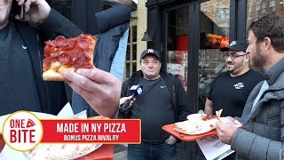 Barstool Pizza Review  Made In New York Pizza Bonus Pizza Lawsuit [upl. by Rednaskela]