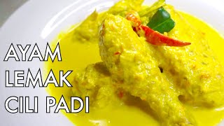 Ayam Masak Lemak Cili Padi  easy Malay chicken in spicy yellow coconut cream [upl. by Azral]