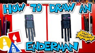 How To Draw An Enderman From Minecraft [upl. by Eiramlatsyrk894]