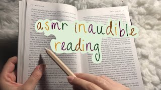 ASMR Inaudible Reading super tingly 🤩  word tracing mouth sounds page turning [upl. by Guntar]