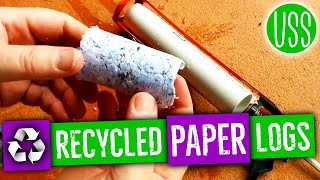 Simple Fire Briquettes from Recycled Paper  How To OLD [upl. by Lorsung860]