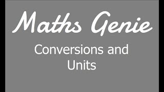 Conversions and Units [upl. by Hughmanick733]