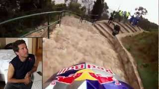 Downhill MTB racing POV  Red Bull Monserrate Devotees 2012 [upl. by Nauqram680]