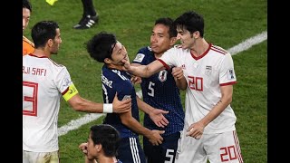 アズムン 大乱闘 アジアカップ2019 Asmun beat the Japanese player in football asiacup 2019 japan vs iran [upl. by Llenrap994]