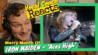 Vocal Coach REACTS  IRON MAIDEN Aces High [upl. by Rebmaed]