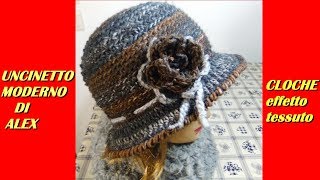 CAPPELLO EFFETTO TESSUTO alluncinetto tutorial [upl. by Enrique]