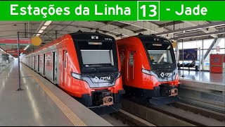 1128 CPTM  Estações da Linha 13  Jade [upl. by Reidid]