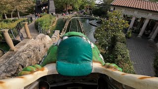 ABC Rides Krokobahn Mini Log Flume Familypark Neusiedlersee 2022 POV Onride [upl. by Ativ]