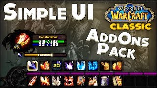 Classic WoW Simple amp Clean Ui  Addon Pack Easy to Setup [upl. by Nwahsear]