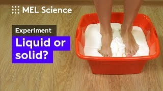 How to make nonNewtonian fluid from starch and water home experiment [upl. by Nonnel]