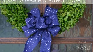 How to Make a Wreath Bow [upl. by Drarehs]