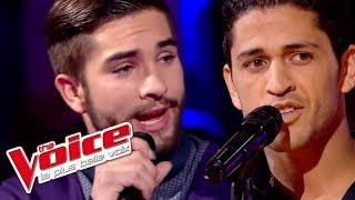 Stromae – Tous les mêmes  Kendji Girac VS Youness  The Voice France 2014  Battle [upl. by Nuhsyar]