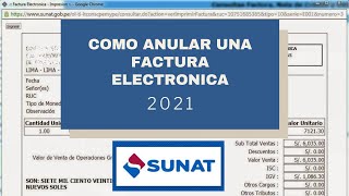 💷 Como ANULAR Una FACTURA Electrónica Sunat [upl. by Ilojna427]