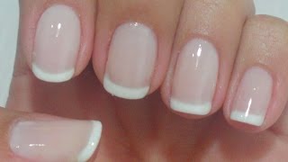 Como Fazer Francesinha Manual Bela e Simples Nail Art [upl. by Frechette]