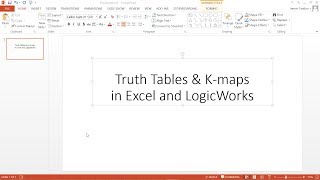 Karnaugh Maps In Excel amp LogicWorks [upl. by Letta343]