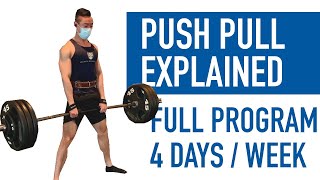 Push Pull Split  Full 4 Day Hypertrophy Program Explained [upl. by Yancey]