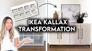 DIY IKEA HACK KALLAX TRANSFORMATION  FLUTED SIDEBOARD [upl. by Antonetta327]