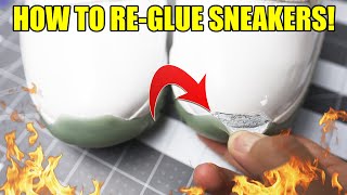 HOW TO REGLUE SNEAKERS TUTORIAL [upl. by Akeylah]