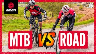 GMBN Vs GCN  From Here To There MTB Vs Road Bike Race [upl. by Felicidad]