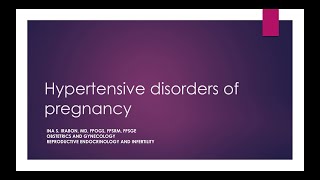 Hypertensive disorders in Pregnancy [upl. by Sharline]