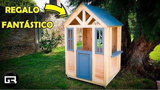 CASA de MADERA para NIÑOS COMO HACER  DIY PLAYHOUSE WOOD [upl. by Sivrad507]